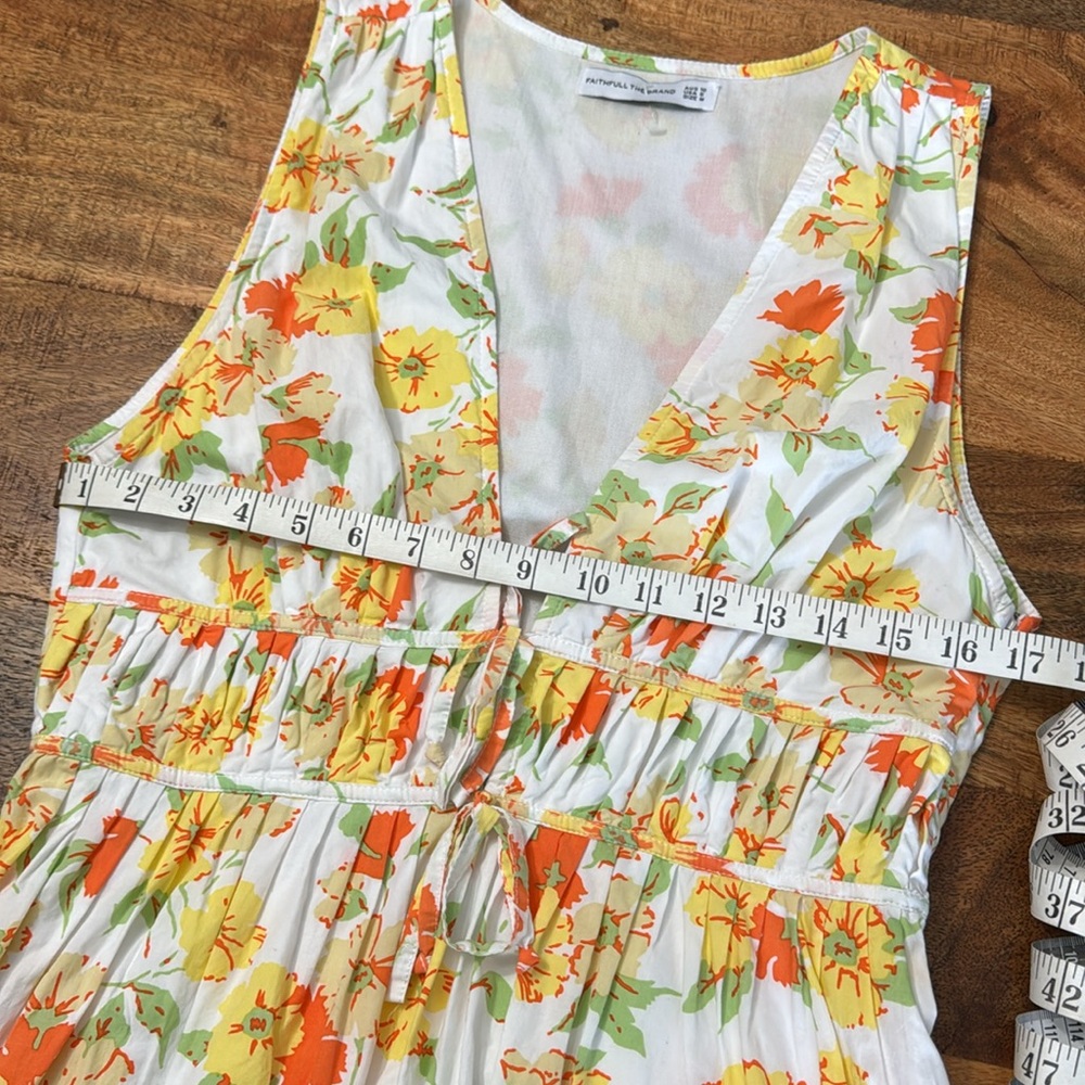 Faithfull The Brand Korita mini dress in palermo floral print retro vacation - Picture 12 of 13